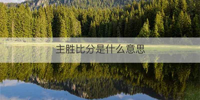 主胜比分是什么意思