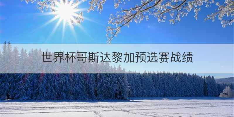 世界杯哥斯达黎加预选赛战绩