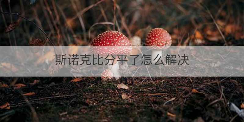 斯诺克比分平了怎么解决