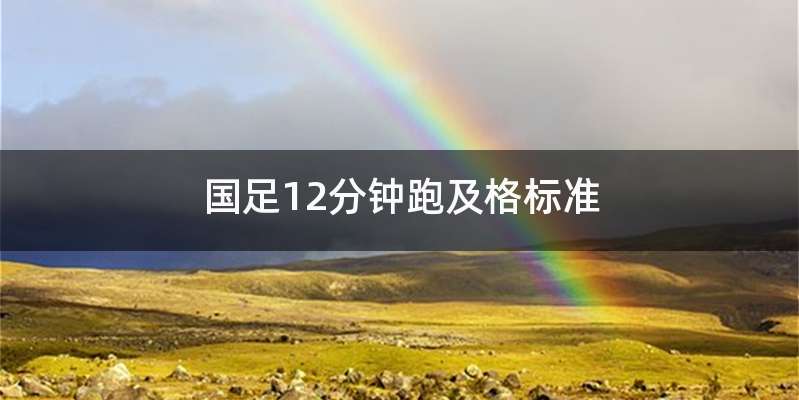 国足12分钟跑及格标准