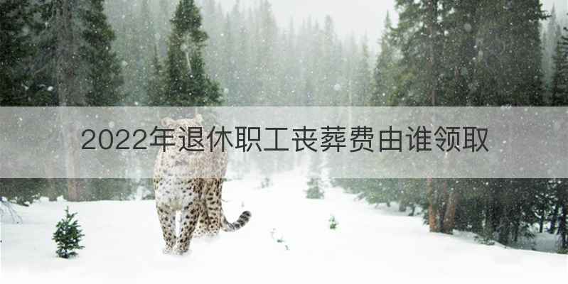 2022年退休职工丧葬费由谁领取