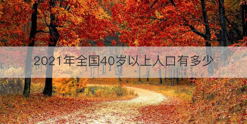 2021年全国40岁以上人口有多少