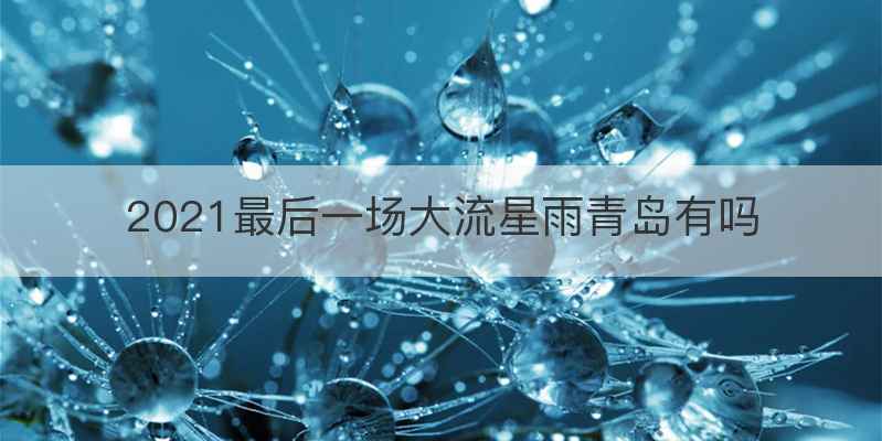 2021最后一场大流星雨青岛有吗