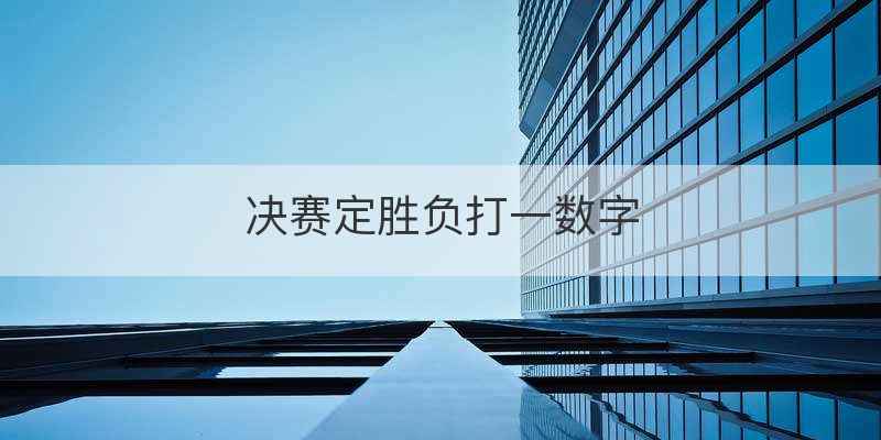 决赛定胜负打一数字