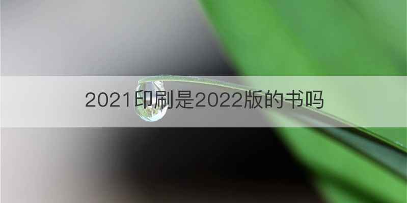 2021印刷是2022版的书吗