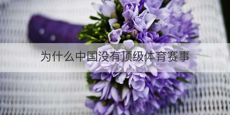 为什么中国没有顶级体育赛事