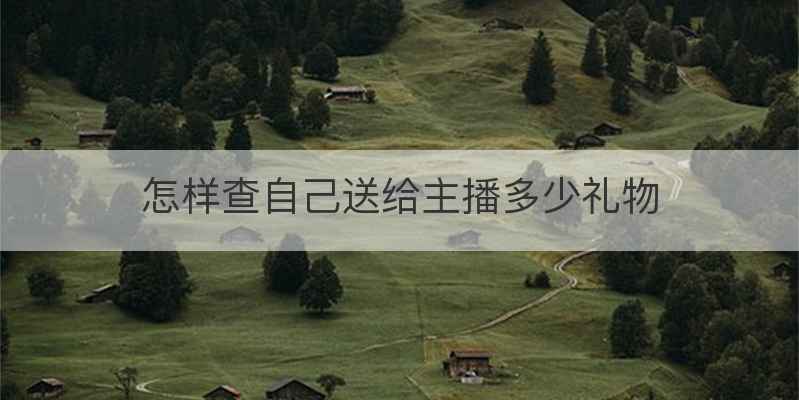 怎样查自己送给主播多少礼物