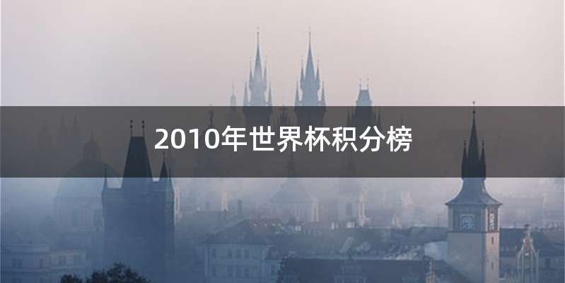 2010年世界杯积分榜