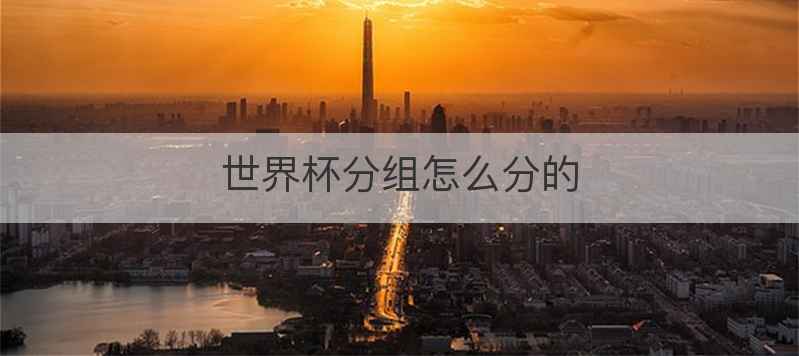 世界杯分组怎么分的