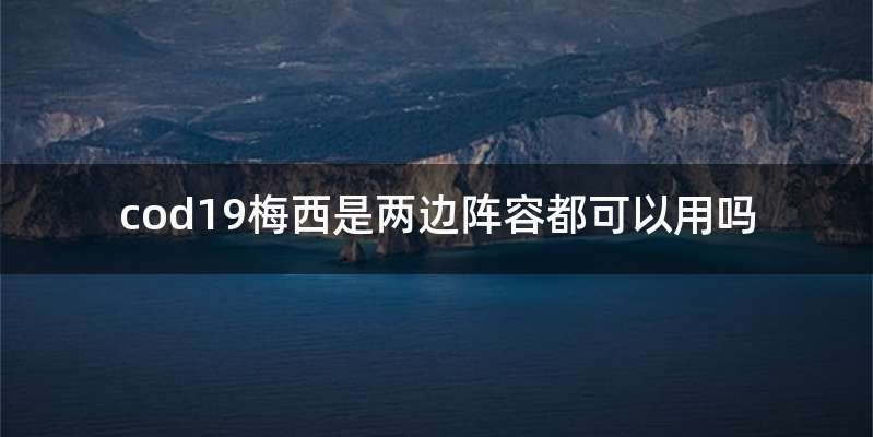 cod19梅西是两边阵容都可以用吗