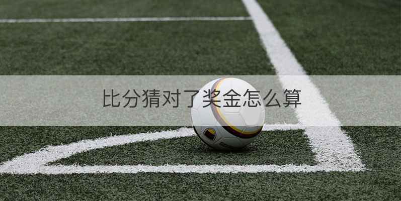 比分猜对了奖金怎么算