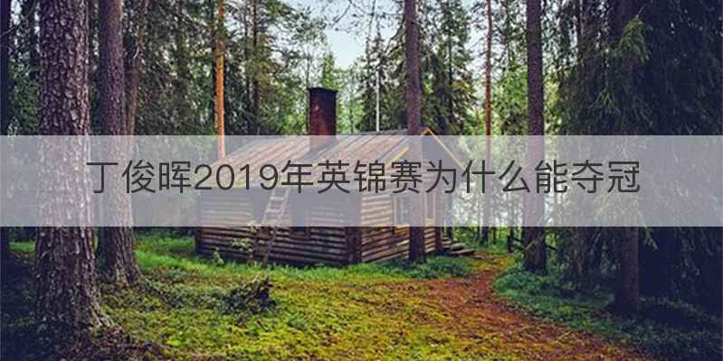 丁俊晖2019年英锦赛为什么能夺冠