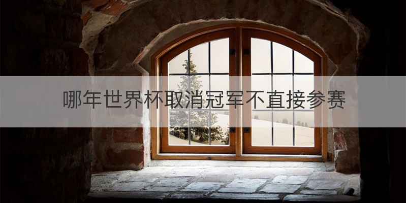 哪年世界杯取消冠军不直接参赛