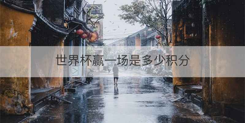世界杯赢一场是多少积分