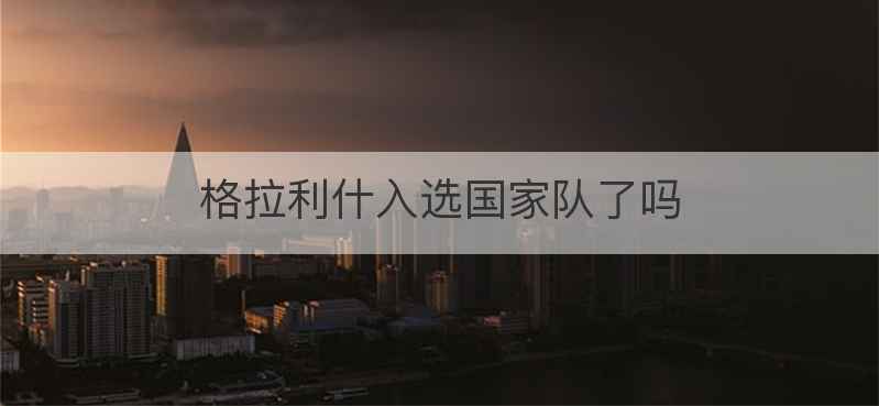格拉利什入选国家队了吗