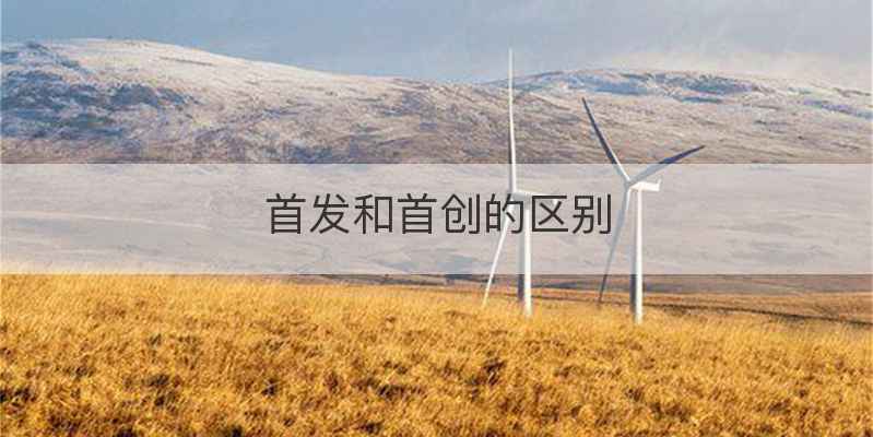首发和首创的区别
