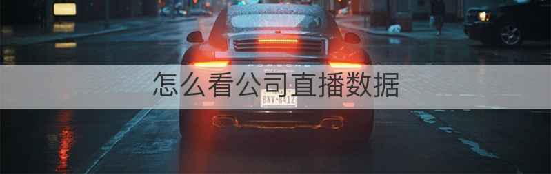 怎么看公司直播数据
