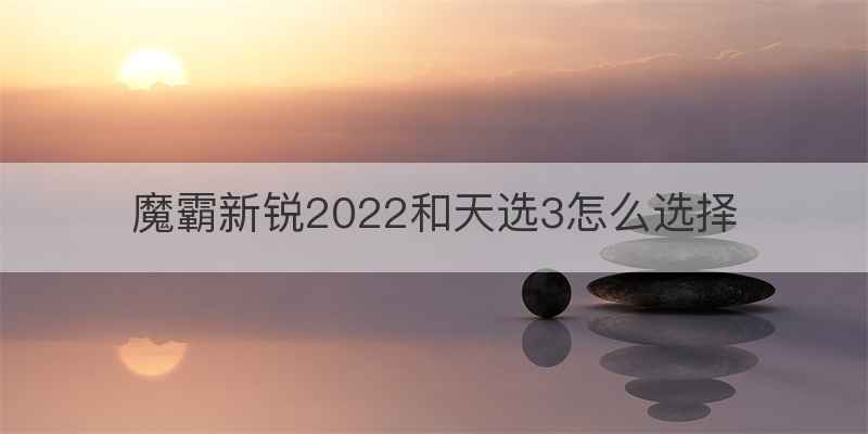 魔霸新锐2022和天选3怎么选择