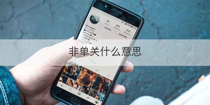非单关什么意思