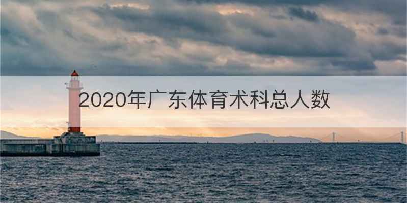 2020年广东体育术科总人数