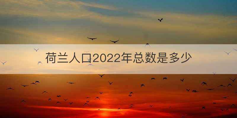 荷兰人口2022年总数是多少