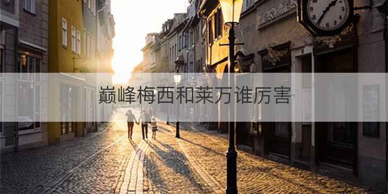 巅峰梅西和莱万谁厉害