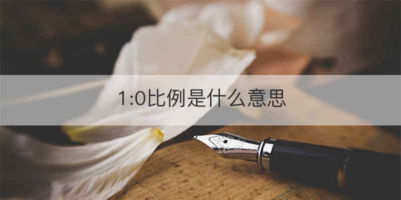 1:0比例是什么意思