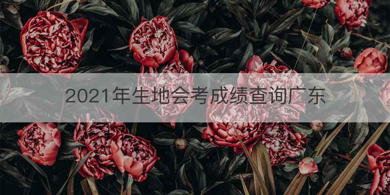 2021年生地会考成绩查询广东