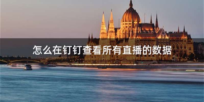 怎么在钉钉查看所有直播的数据