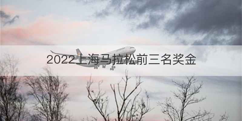 2022上海马拉松前三名奖金