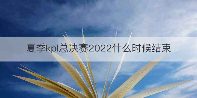 夏季kpl总决赛2022什么时候结束