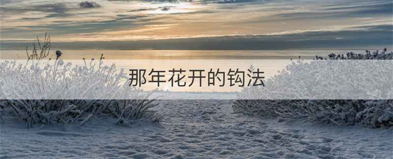 那年花开的钩法