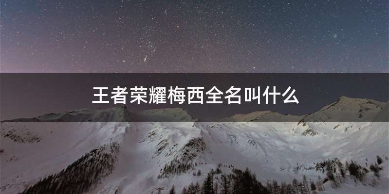 王者荣耀梅西全名叫什么