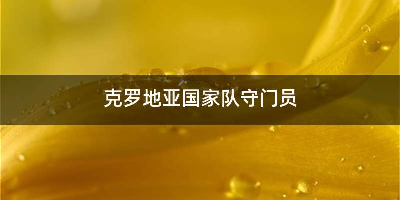 克罗地亚国家队守门员