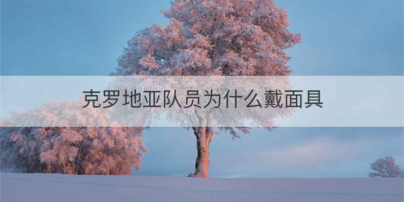 克罗地亚队员为什么戴面具