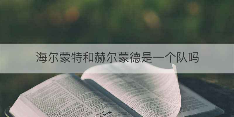 海尔蒙特和赫尔蒙德是一个队吗