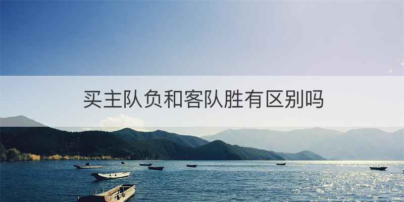 买主队负和客队胜有区别吗