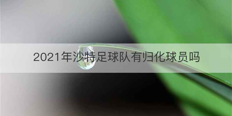 2021年沙特足球队有归化球员吗