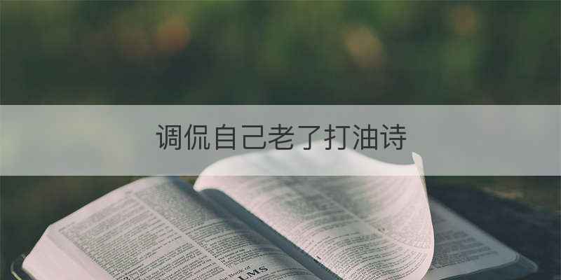 调侃自己老了打油诗