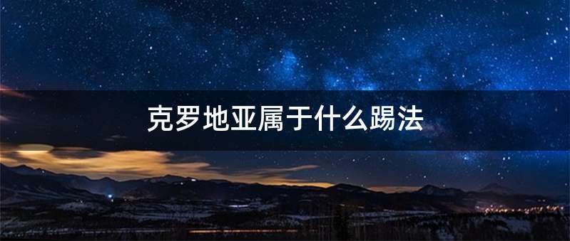 克罗地亚属于什么踢法