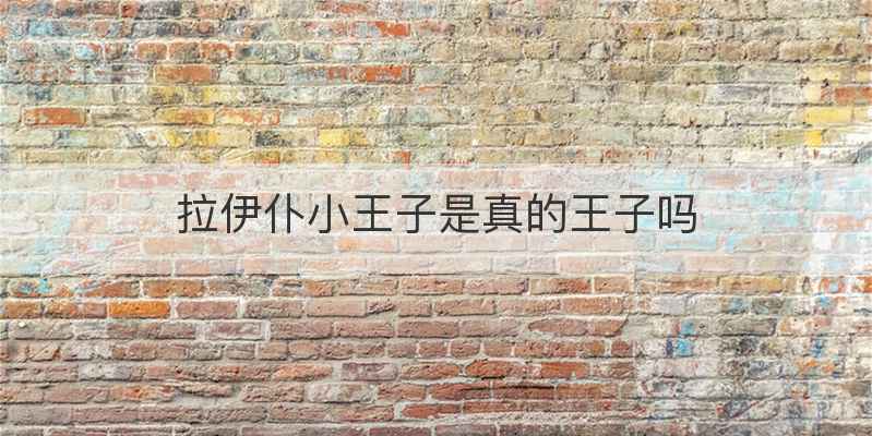 拉伊仆小王子是真的王子吗