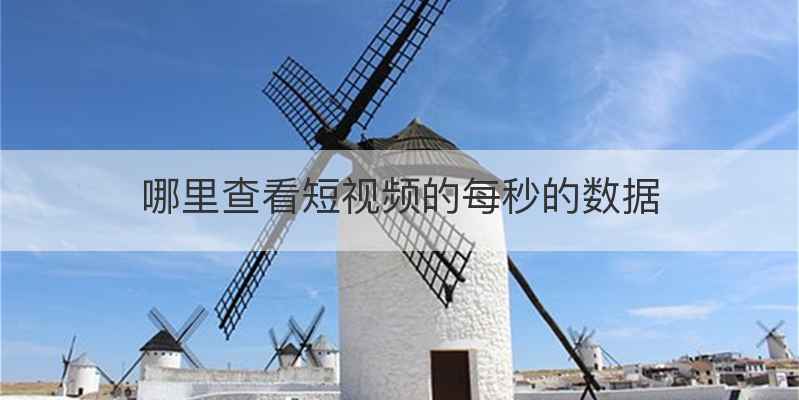 哪里查看短视频的每秒的数据