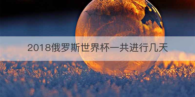 2018俄罗斯世界杯一共进行几天