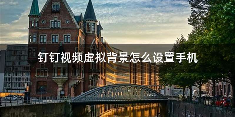 钉钉视频虚拟背景怎么设置手机