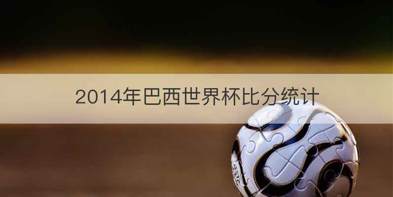 2014年巴西世界杯比分统计