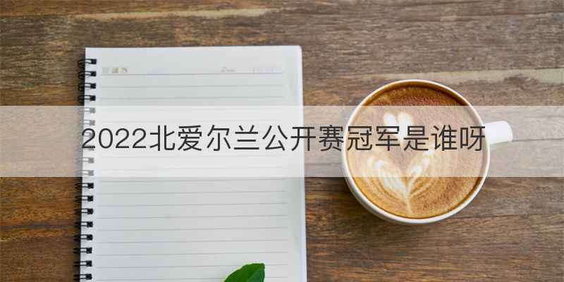 2022北爱尔兰公开赛冠军是谁呀