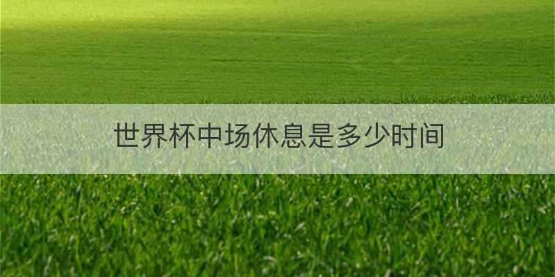 世界杯中场休息是多少时间