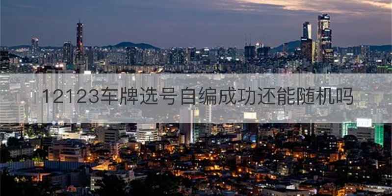 12123车牌选号自编成功还能随机吗