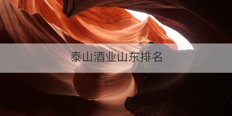 泰山酒业山东排名