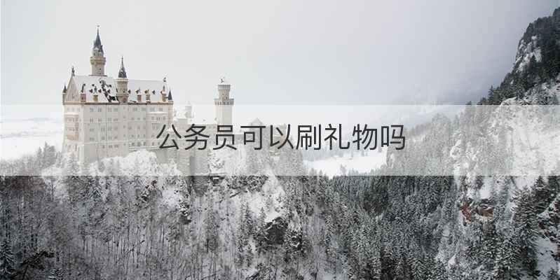 公务员可以刷礼物吗